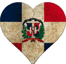 Bandiere America Repubblica Dominicana Cuore 