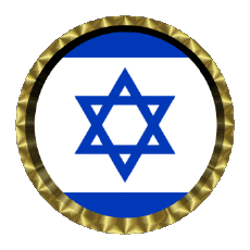 Drapeaux Asie Israël Rond - Anneaux 