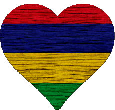 Flags Africa Mauritius Heart 