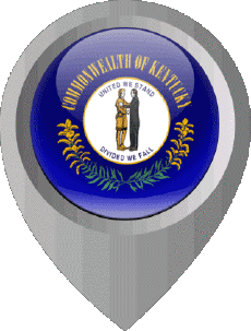 Fahnen Amerika U.S.A - States Kentucky Standort-Pin 