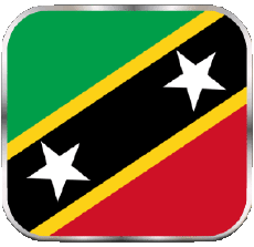 Flags America Saint Kitts and Nevis Square 2 