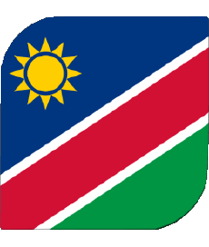 Bandiere Africa Namibia Quadrato 