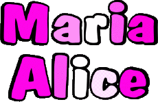 Prénoms FEMININ - Italie M Composé Maria Alice 