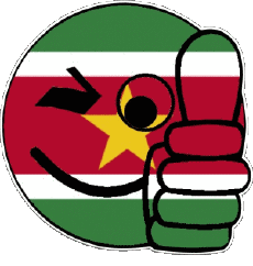 Fahnen Amerika Suriname Smiley - OK 