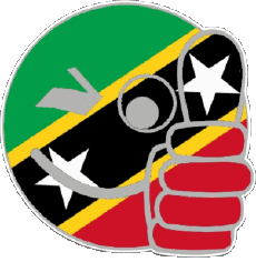Flags America Saint Kitts and Nevis Smiley - OK 