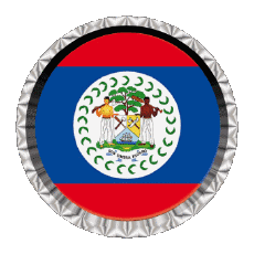 Fahnen Amerika Belize Rund - Ringe 