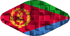 Bandiere Africa l'Eritrea Ovale 02 