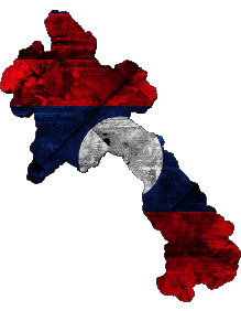 Flags Asia Laos Map 