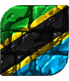 Flags Africa Tanzania Square 