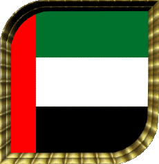 Bandiere Asia Emirati Arabi Uniti Quadrato 