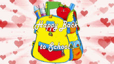 Messagi Inglese Happy Back to School Sfondo animato 006 