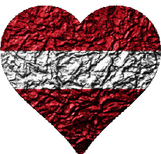 Drapeaux Europe Lettonie Coeur 