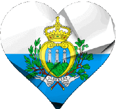 Flags Europe San Marino Heart 