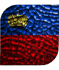 Drapeaux Europe Liechtenstein Carré 
