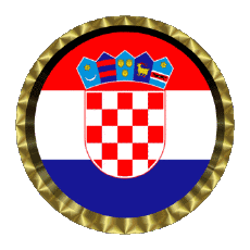 Fahnen Europa Kroatien Rund - Ringe 