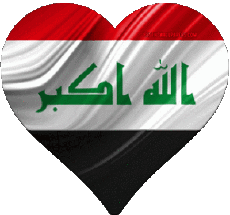 Drapeaux Asie Iraq Coeur 