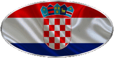 Flags Europe Croatia Oval 