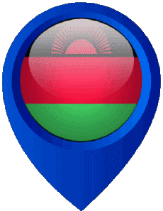 Drapeaux Afrique Malawi Epingle de Localisation 