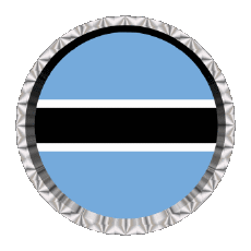 Fahnen Afrika Botswana Rund - Ringe 