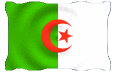 Banderas África Argelia Ondulación 