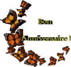 Nachrichten Französisch Bon Anniversaire Papillons 009 