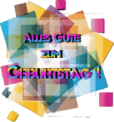 Mensajes Alemán Alles Gute zum Geburtstag Zusammenfassung - geometrisch Fondo transparente 015 