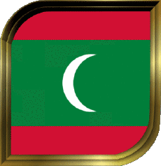 Drapeaux Asie Maldives Carré 