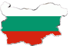 Fahnen Europa Bulgarien Karte 