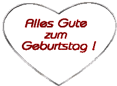 Messages Allemand Alles Gute zum Geburtstag Herz 001 