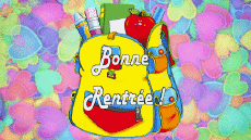 Mensajes Francés Bonne Rentrée Fondo animado 007 