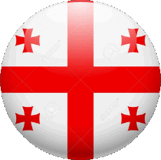 Drapeaux Asie Géorgie Rond 