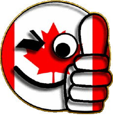 Flags America Canada Smiley - OK 