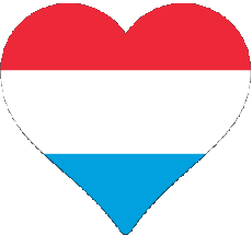 Banderas Europa Luxemburgo Corazón 