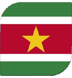 Drapeaux Amériques Suriname Carré 