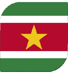 Flags America Suriname Square 