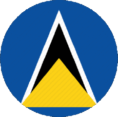 Drapeaux Amériques Sainte Lucie Rond 