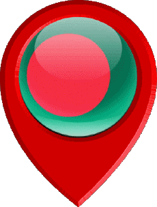 Drapeaux Asie Bangladesh Epingle de Localisation 