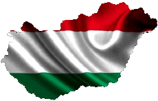 Fahnen Europa Ungarn Karte 