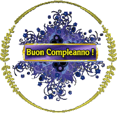 Nachrichten Italienisch Buon Compleanno Floreale Transparenter Hintergrund 009 