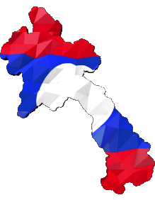 Flags Asia Laos Map 