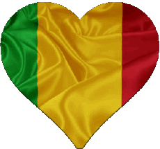 Fahnen Afrika Mali Herz 