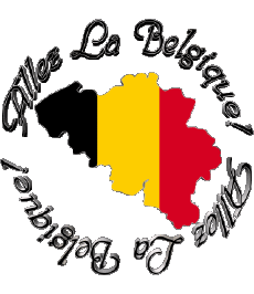 Mensajes Francés Allez La Belgique Carte - Drapeau 