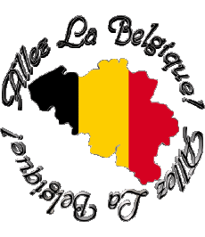 Nachrichten Französisch Allez La Belgique Carte - Drapeau 