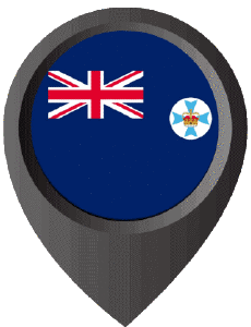 Bandiere Oceania Australia Queensland Perno di posizione 