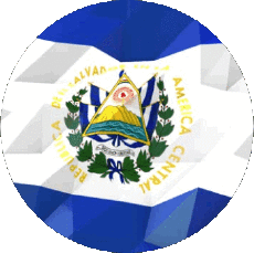 Fahnen Amerika Salvador Runde 