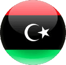 Drapeaux Afrique Libye Rond 