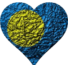 Bandiere Oceania Palau Cuore 