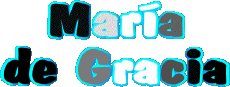 Nome FEMMINILE - Spagna M Composto María de Gracia 