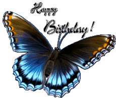 Messagi Inglese Happy Birthday Butterflies 006 