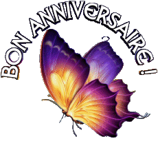 Messagi Francese Bon Anniversaire Papillons 001 